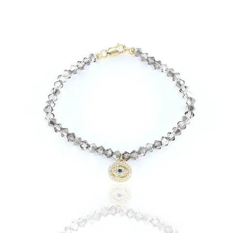 Jo Harpur's Evil Eye Grey Onyx Bracelet